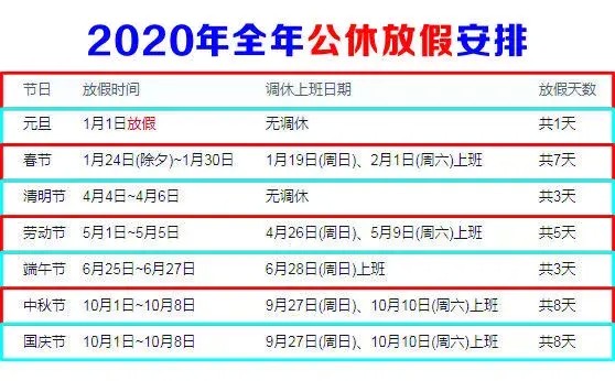 2020年金华人最强拼假攻略！请2天休10天！旅游达人们的人都收藏了！